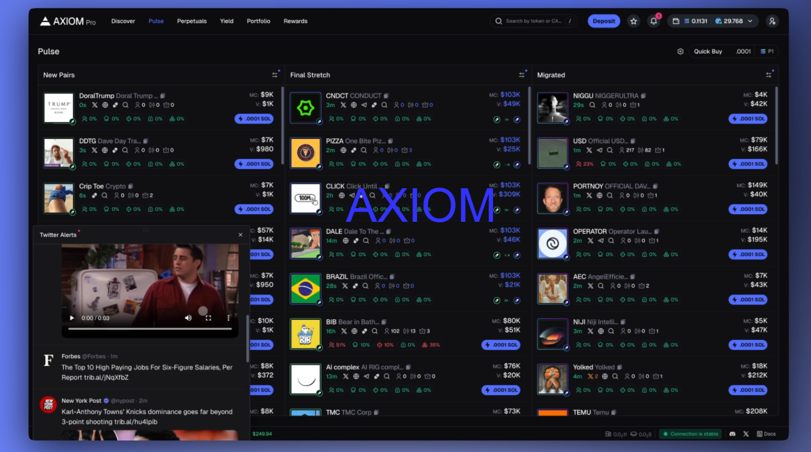 Axiom trading platform, Order execution engine